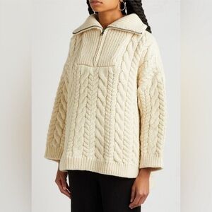 NWT MR. MITTENS HALF ZIP TURTLENECK HAND KNIT PULLOVER SIZE M/L